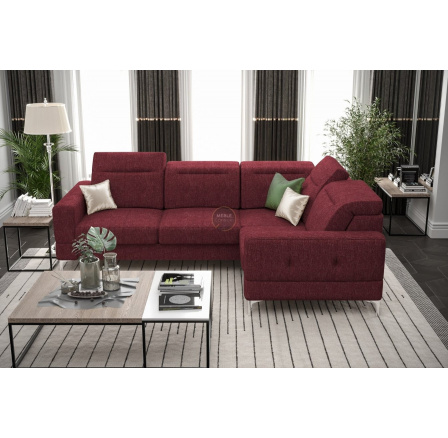 Rohová sedacia súprava MALIBU 250X180 cm - vínová, pravá Rohová sedacia súprava MALIBU 250X180 cm - vínová, pravá