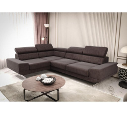 Rohová sedacia súprava MILANO II - hnedá, ľavá