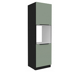 Kuchyňská skříň ARIA - 60 DP-210 2F, Černá/Aquamarine