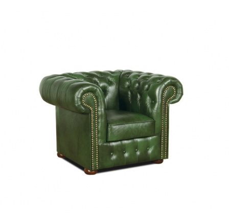 Kreslo Chesterfield Classic 1 koža zelená Kreslo Chesterfield Classic 1 koža zelená