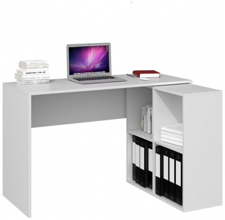 Rohový písací stôl TOPA, biely