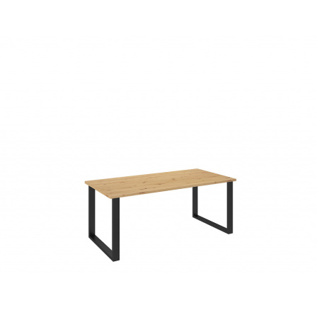 LOFT - Jedálenský stôl w. 185 x 75 x 90, laminovaný dub artisan/čierny kov "LP" (K150-Z)