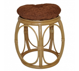 Ratanová taburetka široká medová polster matylda hnedý