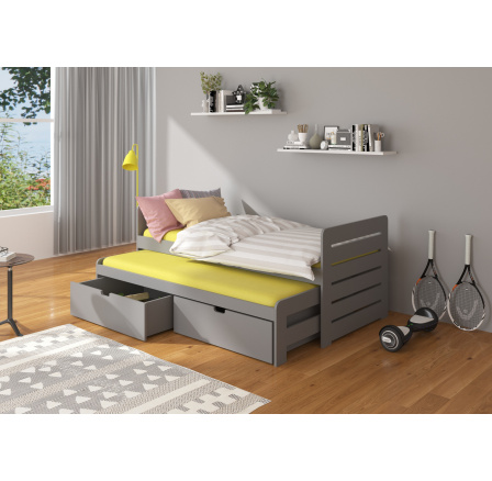 Dvojlôžko TOMI 180x80 Sivé Dvojlôžko TOMI 180x80 Sivé