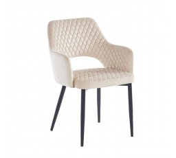 Stolička velvet béžová - čierny rám K3-FX B