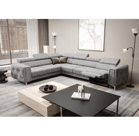 Rohová sedacia súprava s funkciou, relax ORION I 325x255 cm - sivá, ľavá Rohová sedacia súprava s funkciou, relax ORION I 325x255 cm - sivá, ľavá