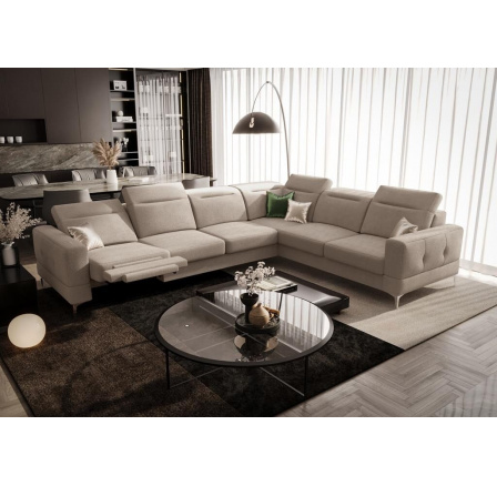 Rohová sedacia súprava s funkciou, relax MALIBU MAX 320x250 - pravá, béžová