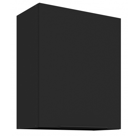 Horná skrinka SIENA - 60 G-72 1F, Čierna mat/Čierna mat