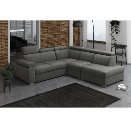 Rohová sedacia súprava Bodie II pravá sivá