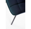 Jedálenská stolička K332 VELVET, Modrý Bluvel 86/Čierna