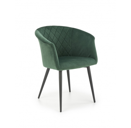 Jedálenská stolička K421, zelený zamat