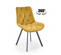 Jedálenská otočná stolička K519, Horčica/Čierna