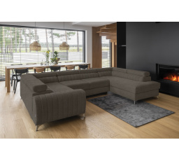 Rohová sedacia súprava v tvare U LOUIS, Vero 18 Pravá