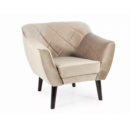 Kreslo KARO 1 VELVET, Béžový Bluvel 40/Wenge Kreslo KARO 1 VELVET, Béžový Bluvel 40/Wenge