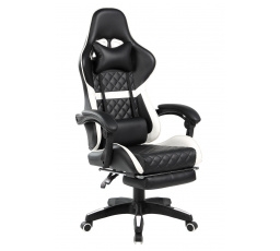 Herné otočné kreslo čierno-biele FB19-FX