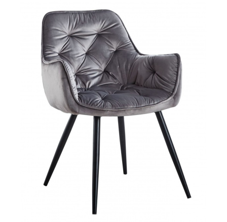 Stolička velvet sivá HF-058