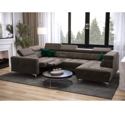 Rohová sedacia súprava TOSCANIA MAX I, relax s funkciou spania 170x350x185 cm - voliteľný odtieň, ľavá