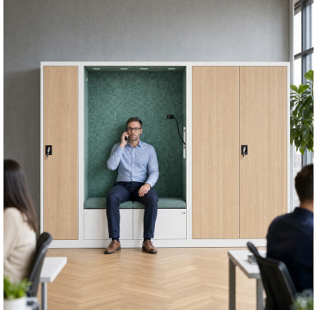 Akustická kabína zvukopohlcujúca so sedadlom MentalBox SALLY 1850 x 1150 x 400 mm Akustická kabína zvukopohlcujúca so sedadlom MentalBox SALLY 1850 x 1150 x 400 mm