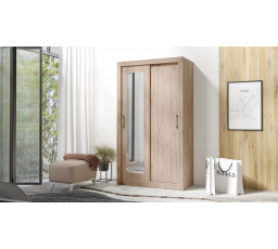 Šatníková skriňa IN BOX 120 so zrkadlom, dub Estana