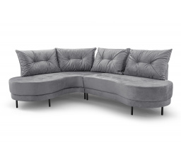 Rohová sedacia súprava Abbey L sivá