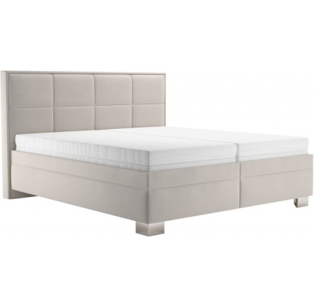 Posteľ Elezar 180x200, krémová