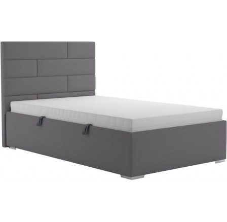 Posteľ Toriana 120x200, tmavo sivá