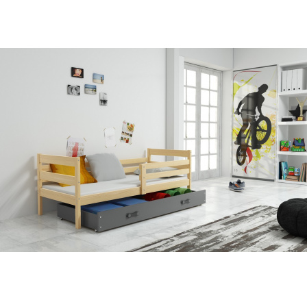Posteľ Norbert 90x200 borovica/grafit Posteľ Norbert 90x200 borovica/grafit