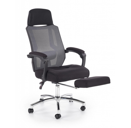 Pracovná stolička FREEMAN s podnožkou, čierna/sivá
