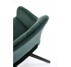 Jedálenská otočná stolička K535, Tmavozelená/Čierna