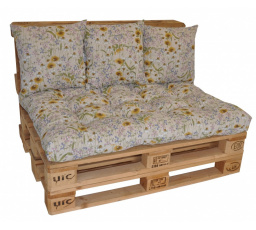 Súprava podložiek pod nábytok z paliet EASY - motív lúčnych kvetov