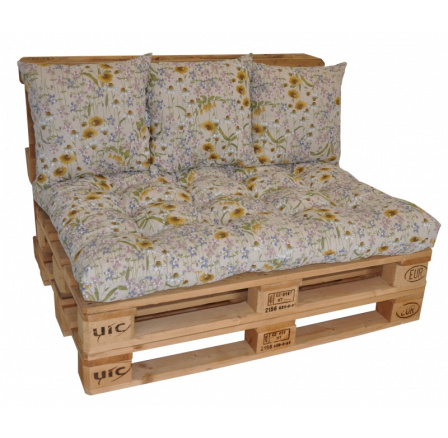 Súprava podložiek pod nábytok z paliet EASY - motív lúčnych kvetov