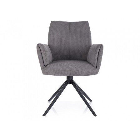 Jedálenská otočná stolička COCO II Vardo, sivá 11/čierna