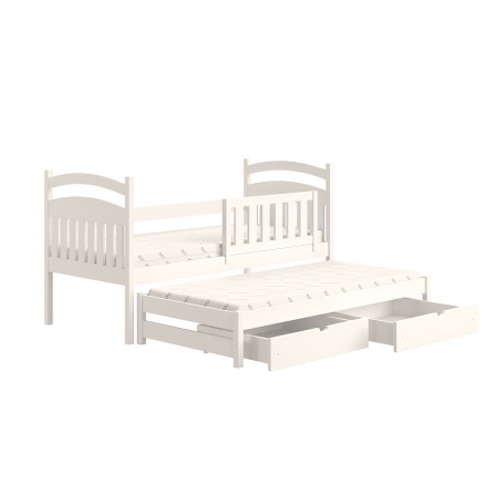 detská rozkladacia posteľ Amely - farba biela, rozmer 80x180