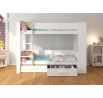 Dvojlôžková poschodová posteľ GARET 180x80 Biela+Antracit
