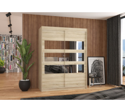 Posuvná skriňa so zrkadlom FLORENTO 150 Sonoma+Sonoma