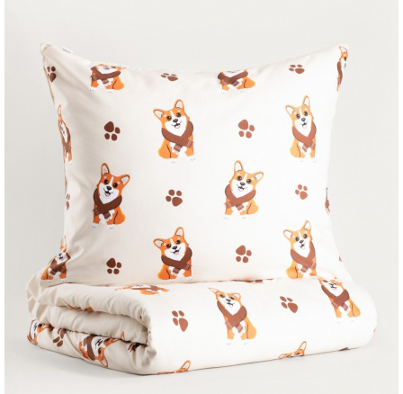 CORGI Corgi psie obliečky z mikrovlákna 140x200 + 1*70x80 cm 756054