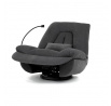Polohovací křeslo, elektrické zabudované ovládání, šedá, látka, TV-7081 GREY2