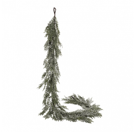 Túje - umělá girlanda, zelená, ojíněná Túje - umělá girlanda, zelená, ojíněná