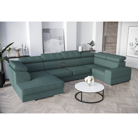 Rohová sedacia súprava ROYAL MAX I 210x375x185 - morská zelená, pravá Rohová sedacia súprava ROYAL MAX I 210x375x185 - morská zelená, pravá