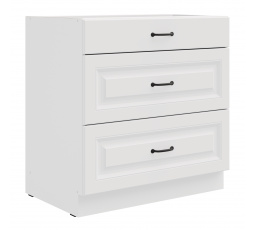 Dolná skrinka STILO - 80 D 3S BB, Biela/Biela