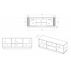 TV stolík URSO 08, dub Craft zlatý / čierna