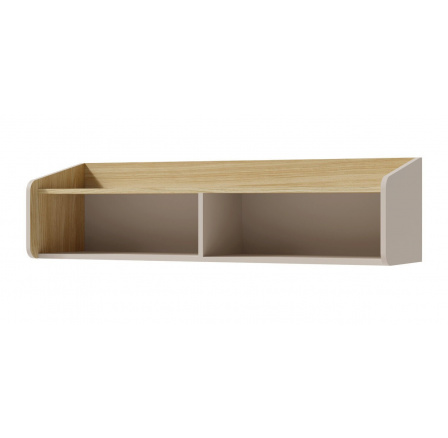 Regál ALESSIO AE 11, Pieskovo béžová/olejovaný dub