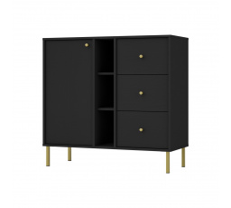 Komoda Tomila 824/2, čierny grafit