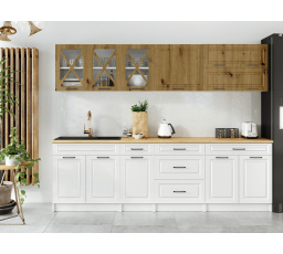 Kuchynská linka Tyra 260/260 artisan/biela MAT