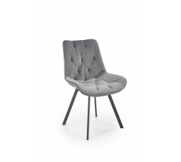 Jedálenská otočná stolička K519, sivá/čierna
