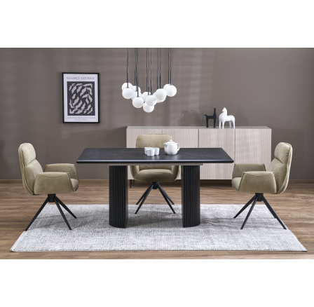 Jedálenský stôl BOLERO, prírodný dub/čierna