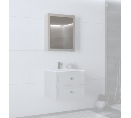 Zrkadlová skrinka 70x60/1D (MDF rám) kašmír