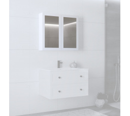 Zrkadlová skrinka 70x80/2D (MDF rám) biela