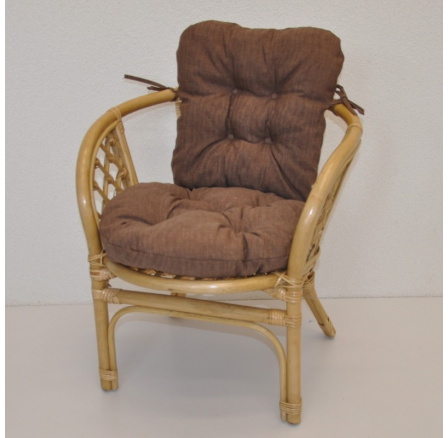 Ratanové kresielko detské Bahama poťah hnedý melír