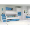 Poschodová posteľ MAX 3 Modrá 120 X 200